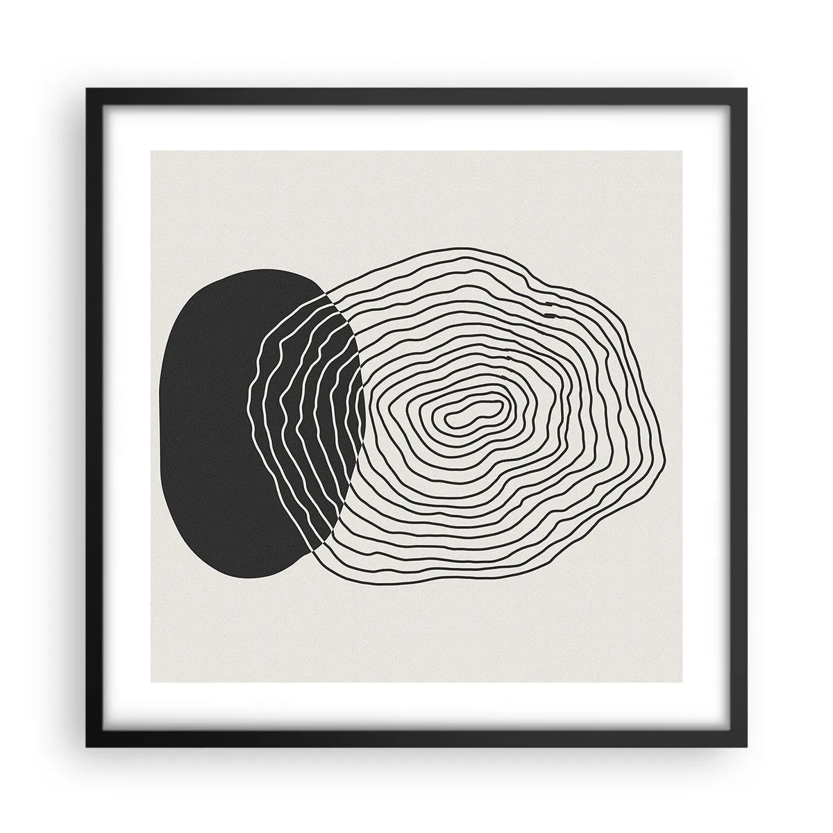 Affiche dans un cadre noir - Poster - Durabilité et oscillation - 50x50 cm