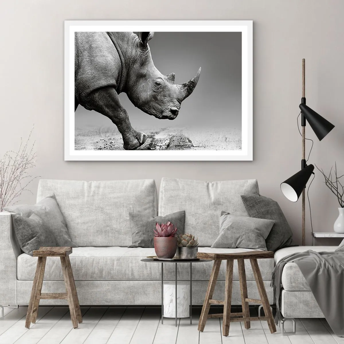 Affiche dans un cadre blanc - Poster - Force inarrêtable - 70x50 cm