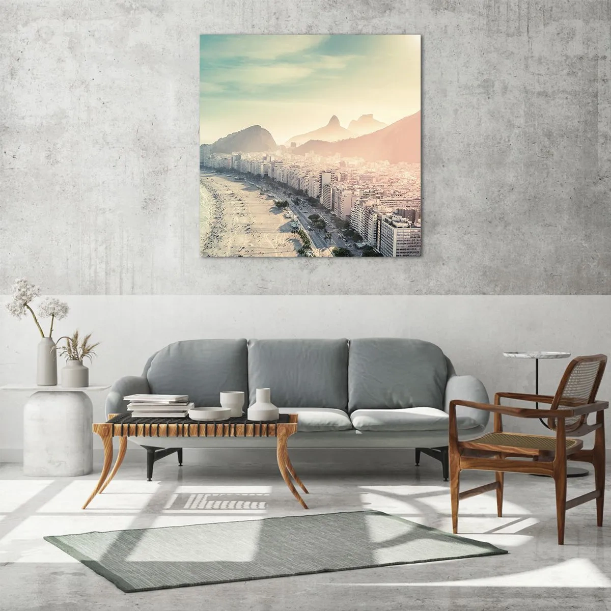 Impression sur verre - Image sur verre - Vacances éternelles à Rio - 40x40 cm