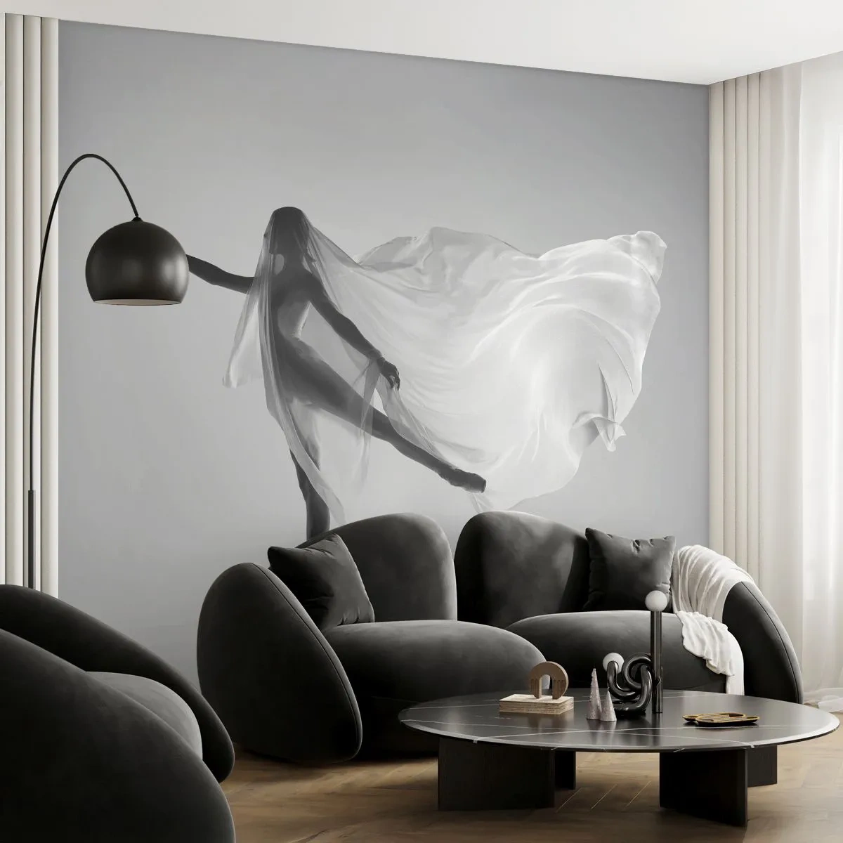 Papier Peint Photo Premium Canvas - Légèreté et grâce - Femme, Danse, Modèle - 400x280 cm