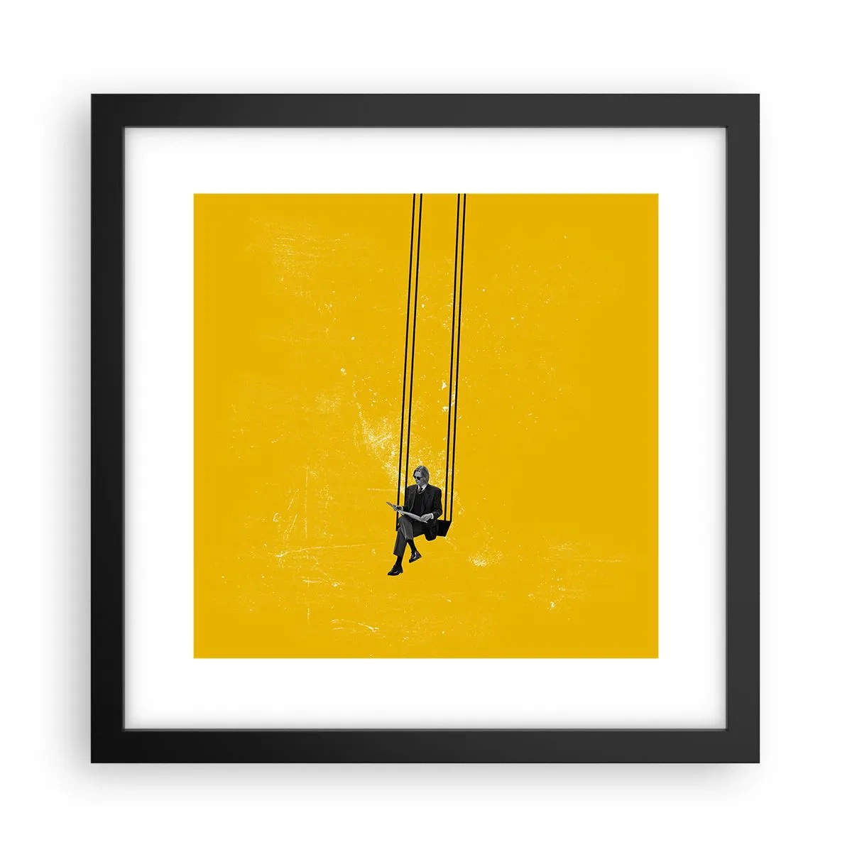 Affiche dans un cadre noir - Poster - Un jour comme tous les jours - 30x30 cm