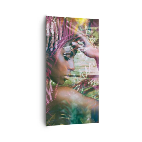 Impression sur toile - Image sur toile - Dame Nature dans la jungle - 65x120 cm