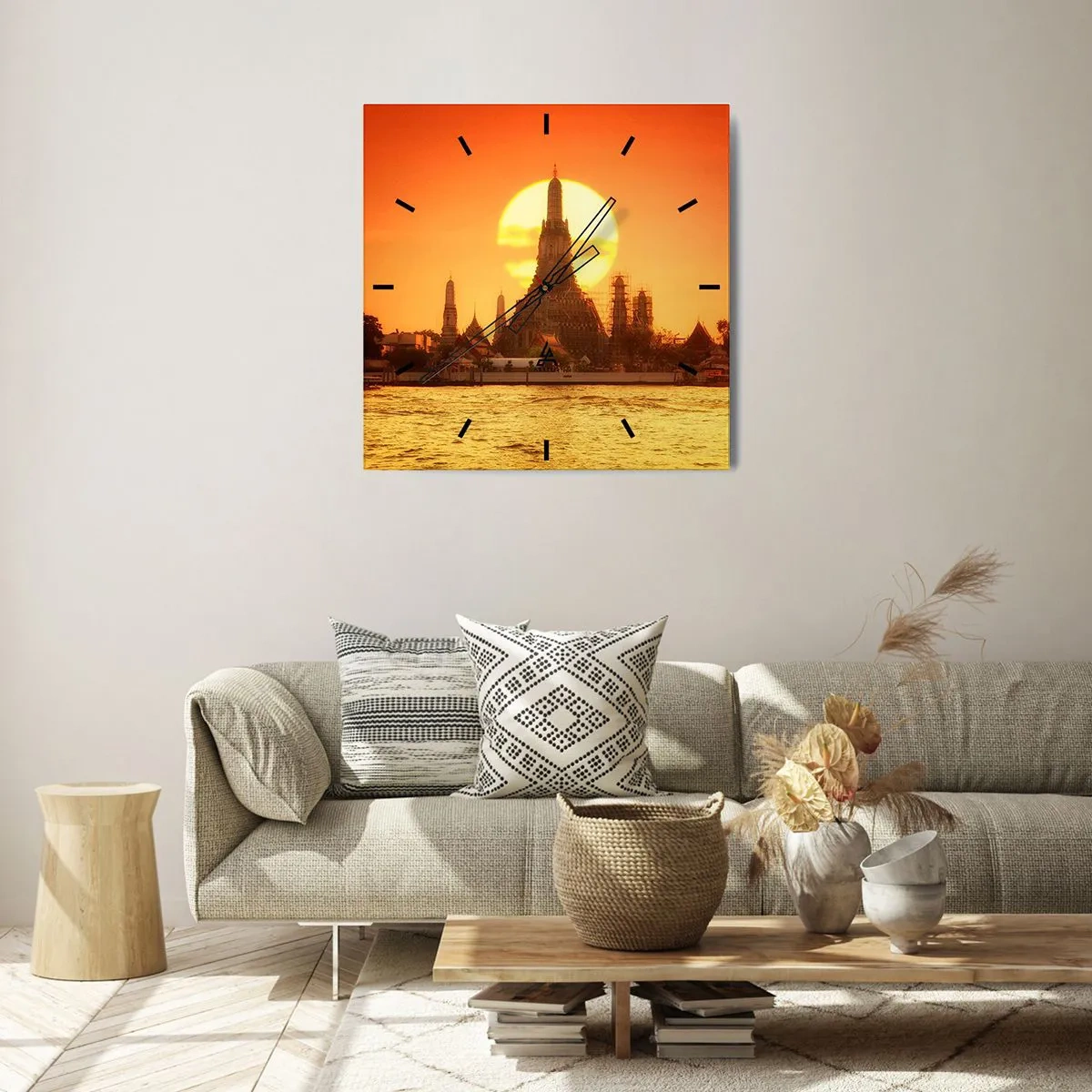 Horloge murale - Pendule murale - Vers le soleil, toujours vers le soleil - 40x40 cm