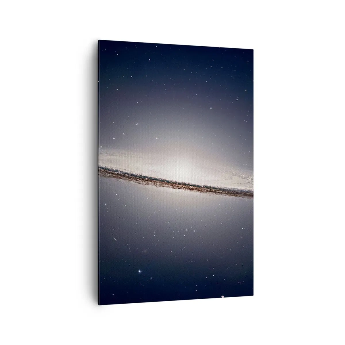 Impression sur toile - Image sur toile - Une galaxie spirale sur fond d'espace étoilé - 80x120cm - Il y a bien longtemps, dans une galaxie très lointaine… - Décoration murale moderne pour le salon et la chambre ARTTOR