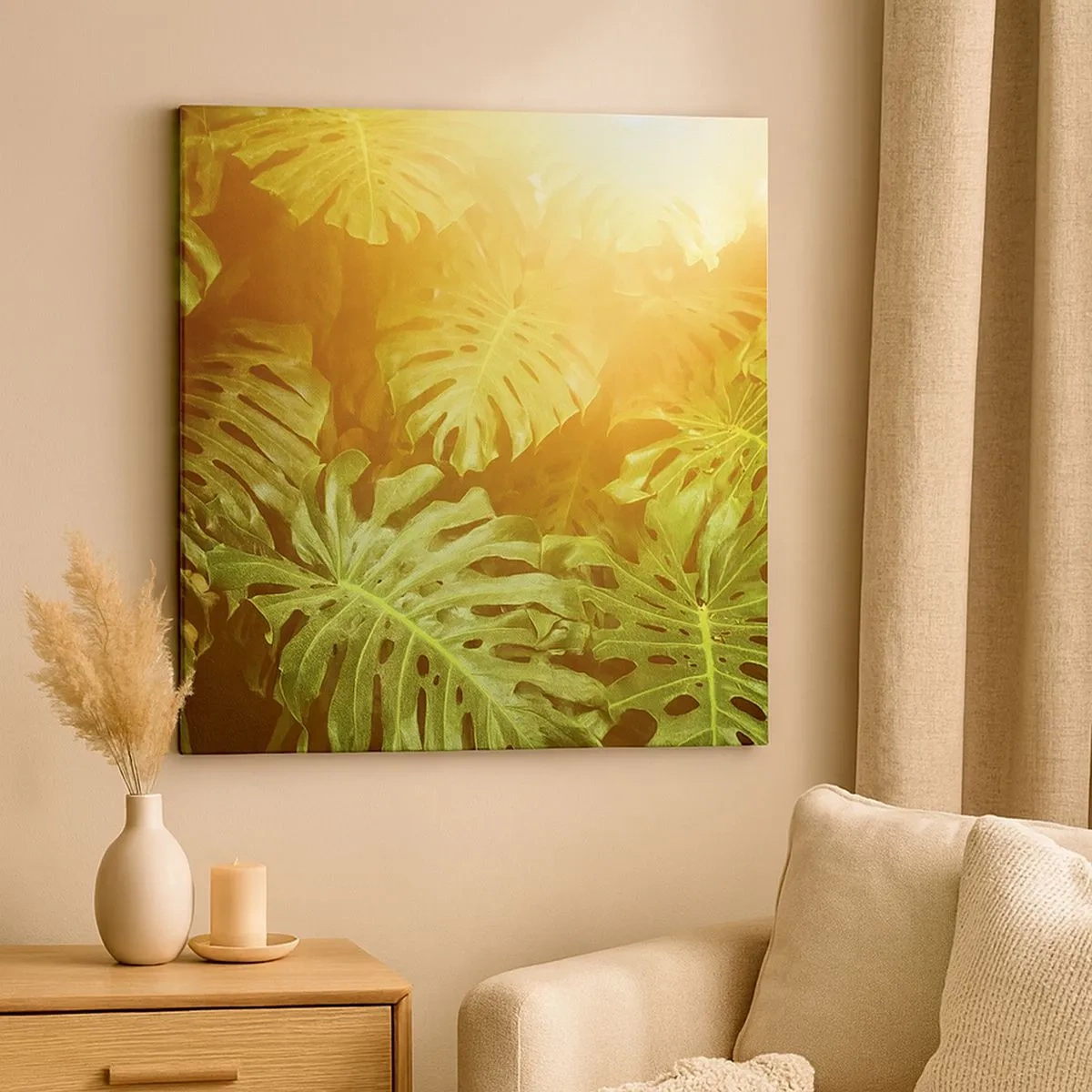 Impression sur toile - Image sur toile - Se fondre dans la verdure - 30x30 cm