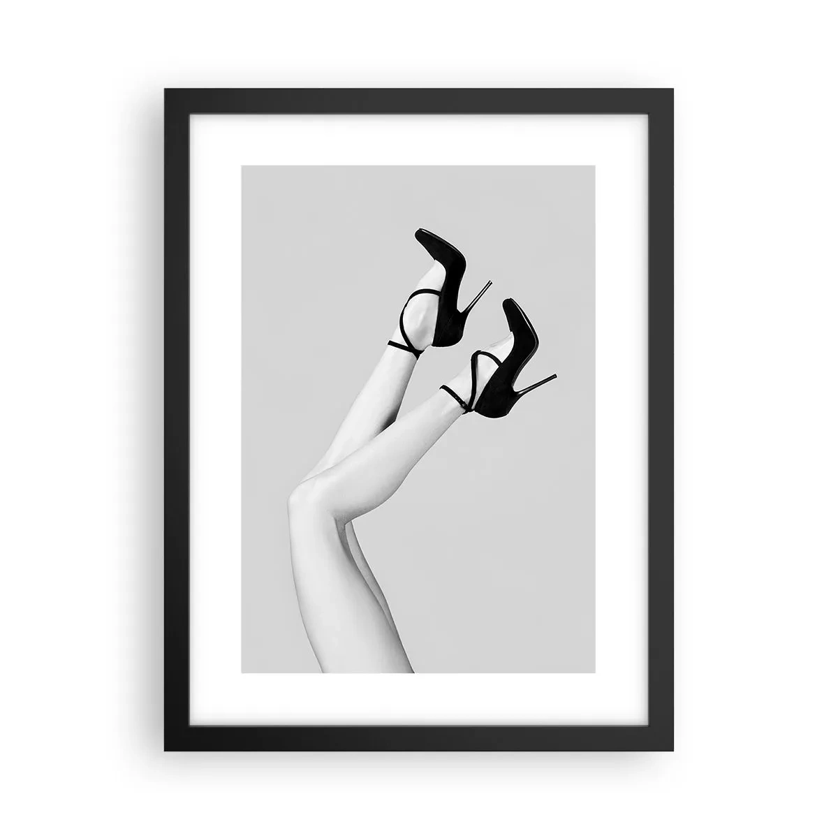 Affiche dans un cadre noir - Poster - Les jambes en l’air - 30x40 cm