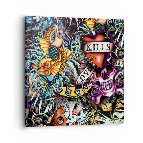 Impression sur toile - Image sur toile - Le rêve du tatoueur - 30x30 cm