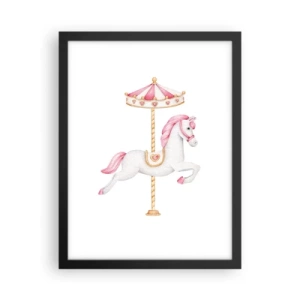 Affiche dans un cadre noir - Poster - Les sabots en avant - 30x40 cm