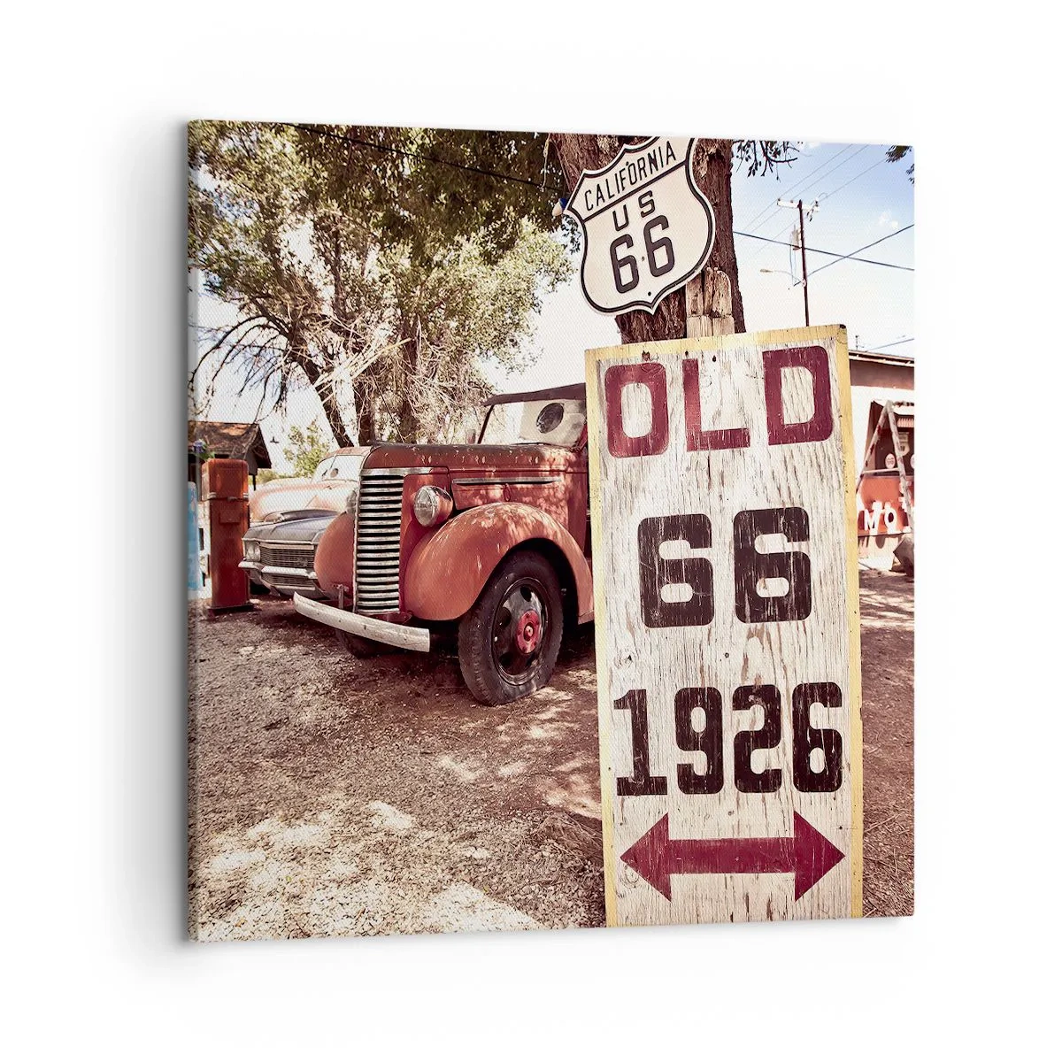 Impression sur toile - Image sur toile - La légende de la province américaine - 50x50 cm