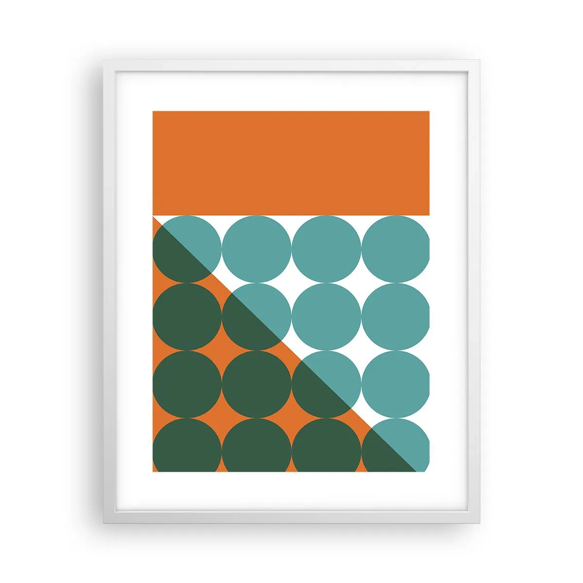 Affiche dans un cadre blanc - Poster - En haut et en diagonale - 40x50 cm