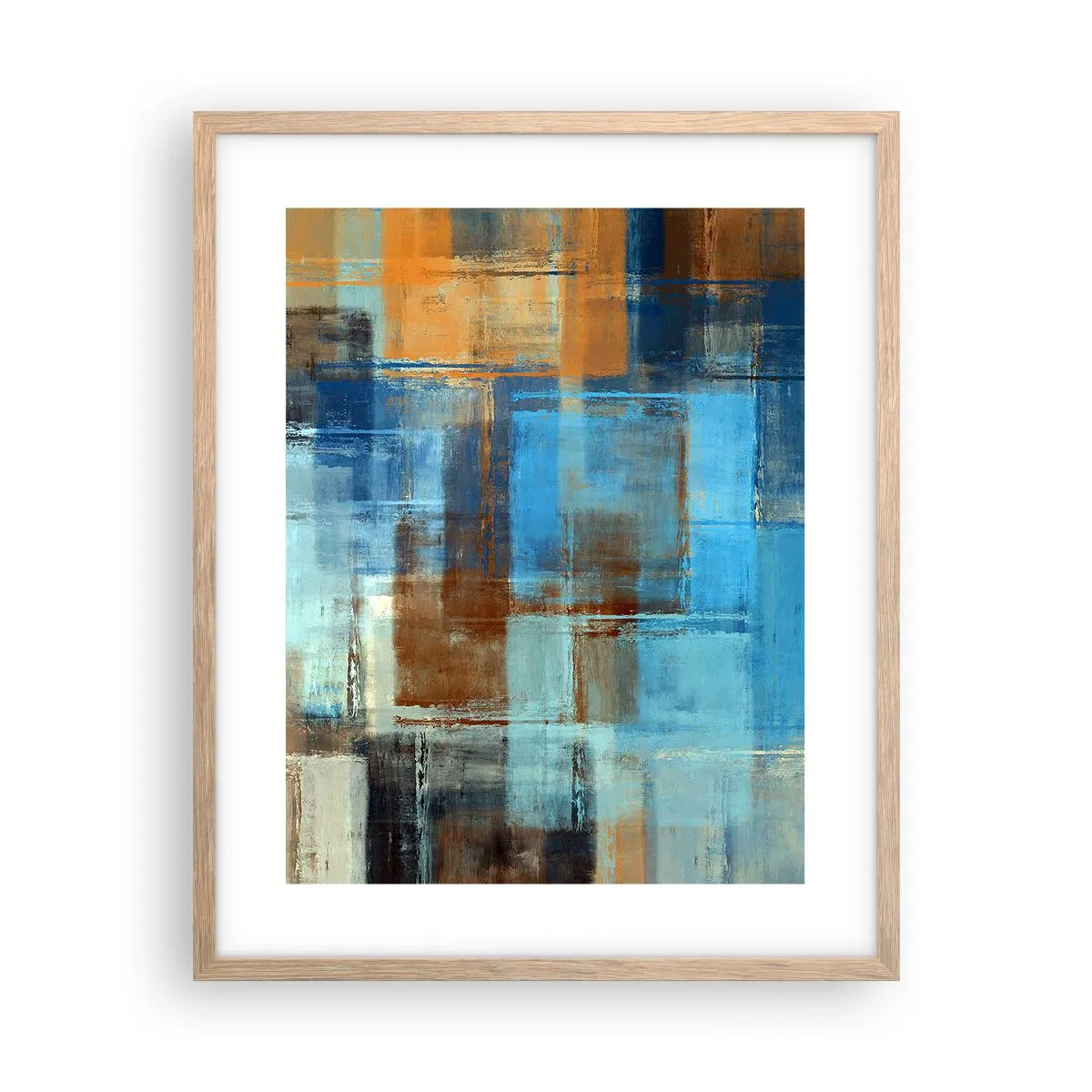 Affiche dans un chêne clair - Poster - A travers le voile bleu - 40x50 cm