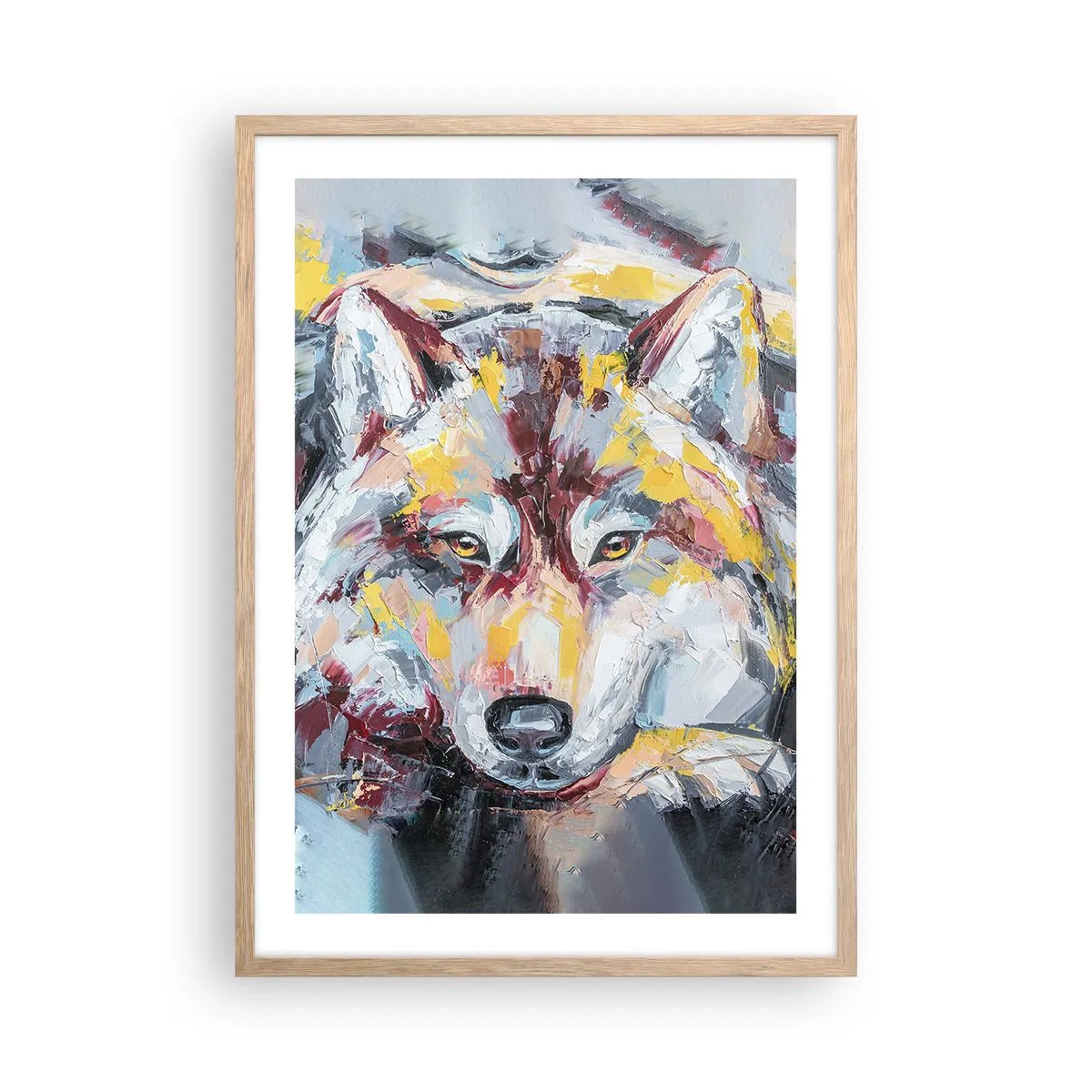 Affiche dans un chêne clair - Poster - En paix au milieu des siens - 50x70 cm