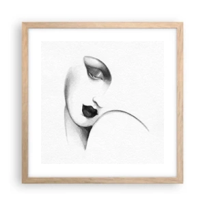 Affiche dans un chêne clair - Poster - Dans le style de Lempicka - 40x40 cm