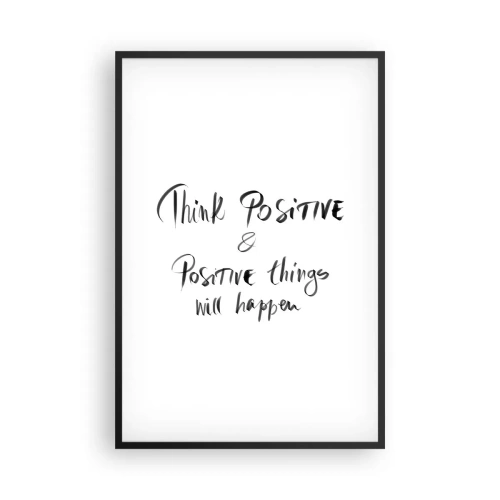 Affiche dans un cadre noir - Poster - Comment vivre? - 61x91 cm