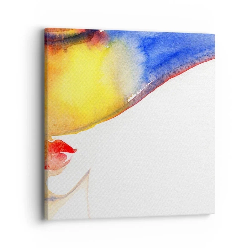 Impression sur toile - Image sur toile - Portrait d'une dame - 40x40 cm