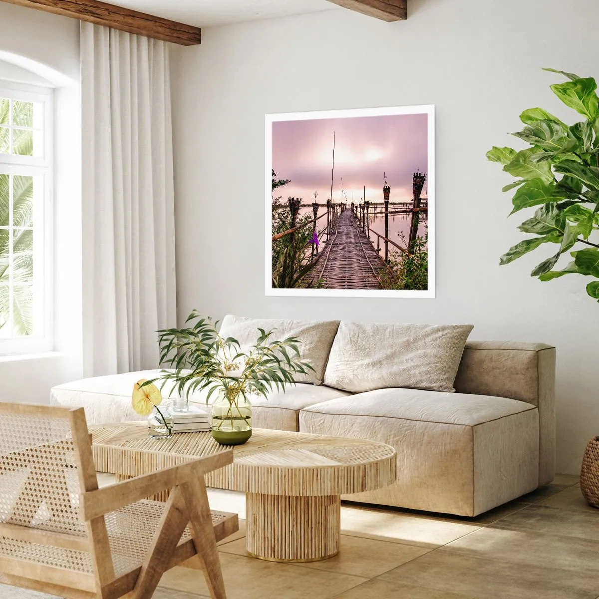 Affiche - Poster - Le silence et le calme d'Asie - 30x30 cm