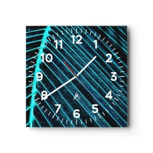 Horloge murale - Pendule murale - Texture verte - 40x40 cm