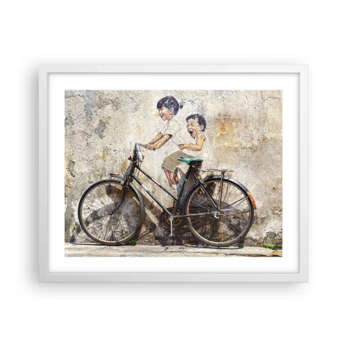 Affiche dans un cadre blanc - Poster - Vrai ou faux? - 50x40 cm