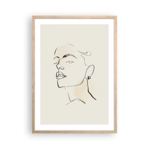 Affiche dans un chêne clair - Poster - Regard fier - 50x70 cm