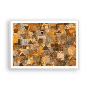 Affiche dans un cadre blanc - Poster - Le monde en forme - 100x70 cm