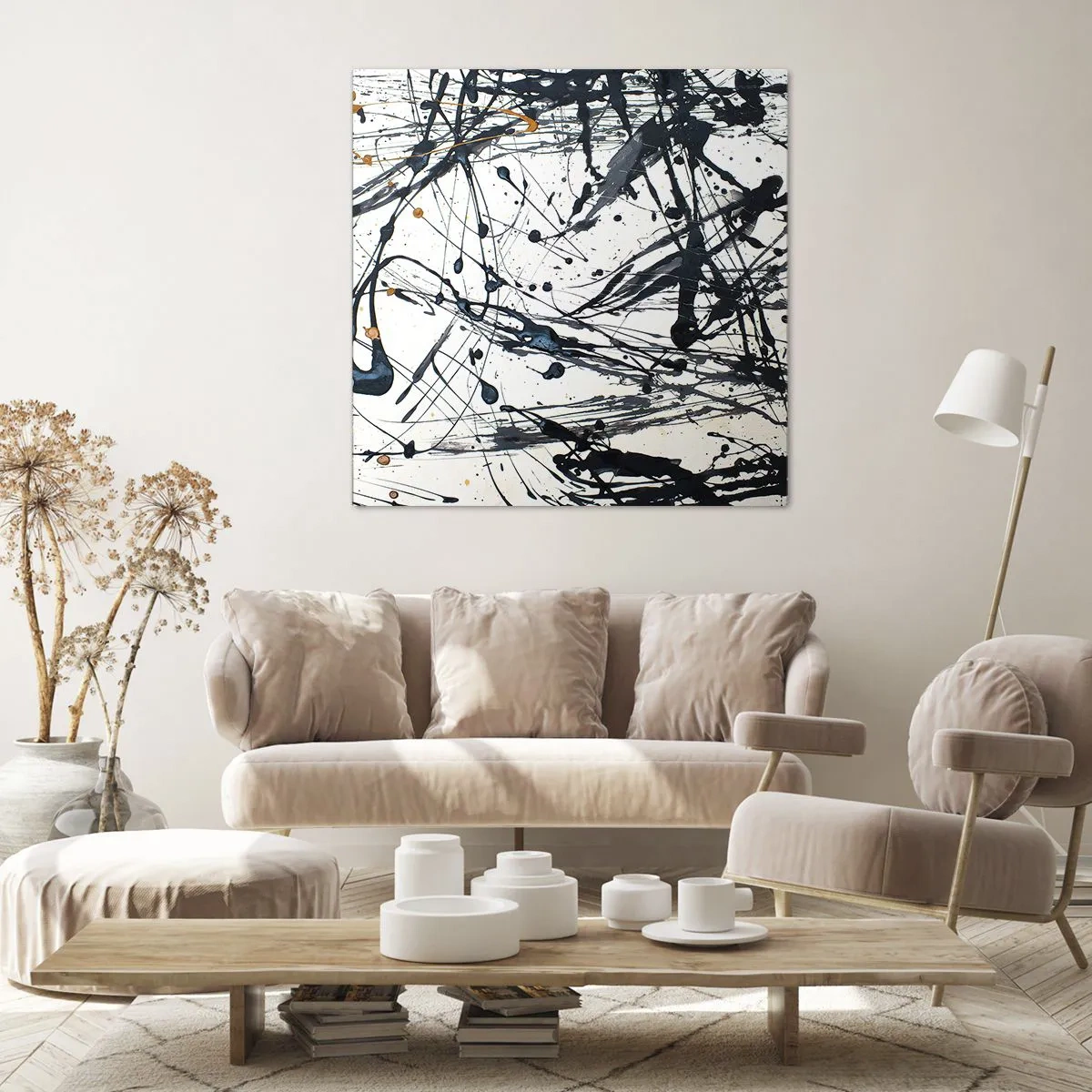 Impression sur toile - Image sur toile - Abstraction expressionniste - 30x30 cm