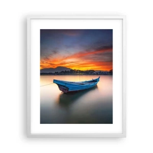 Affiche dans un cadre blanc - Poster - Une bonne nuit arrive - 40x50 cm