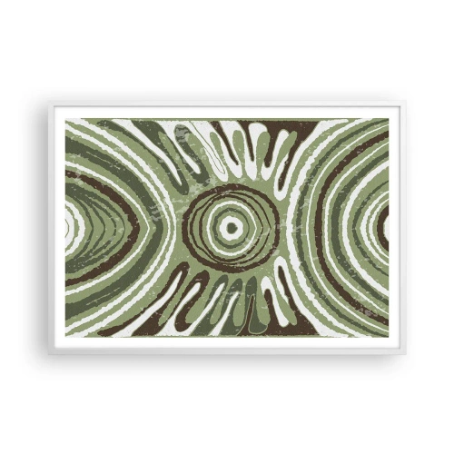 Affiche dans un cadre blanc - Poster - Une explosion d'émotions - 100x70 cm