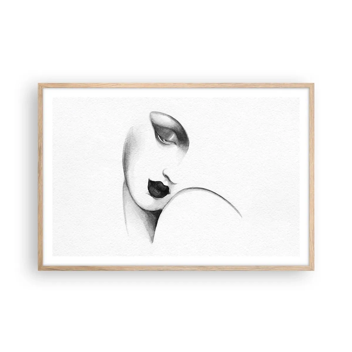 Affiche dans un chêne clair - Poster - Dans le style de Lempicka - 91x61 cm