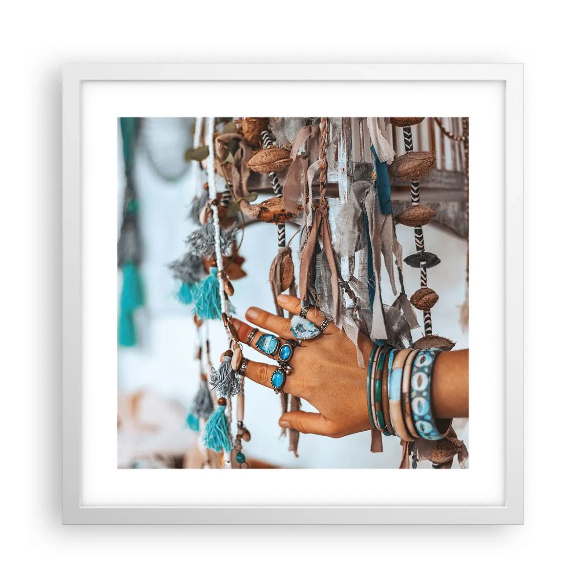 Affiche dans un cadre blanc - Poster - Trésor local - 40x40 cm