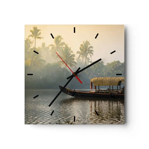 Horloge murale - Pendule murale - Maison sur la rivière - 40x40 cm