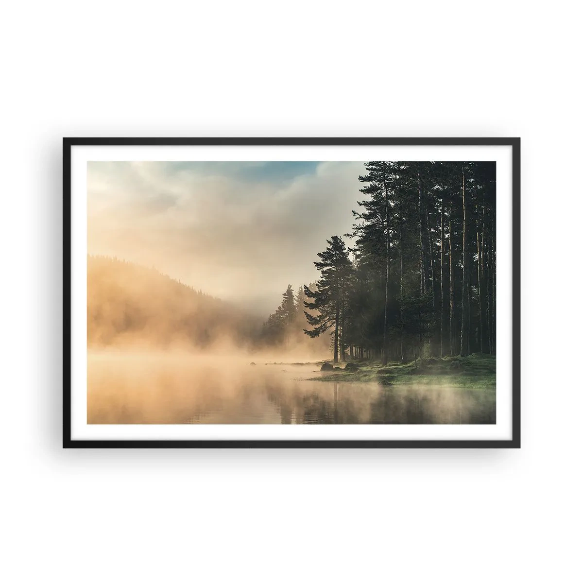 Affiche dans un cadre noir - Poster - Naissance du jour - 91x61 cm