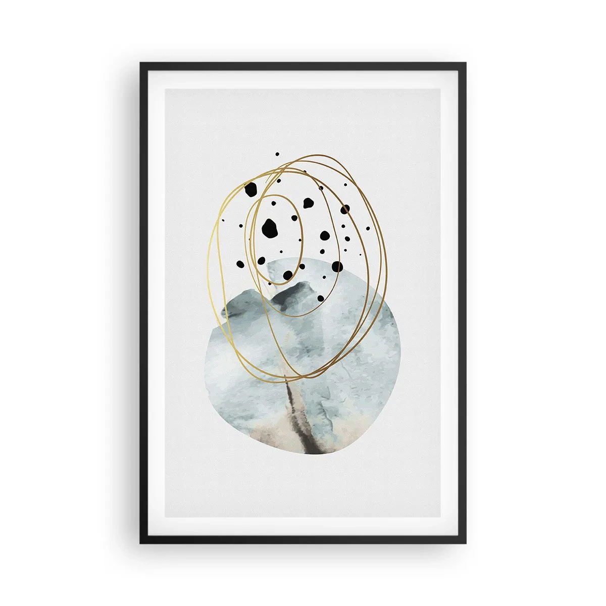Affiche dans un cadre noir - Poster - Emmêlement de l'espace - 61x91 cm