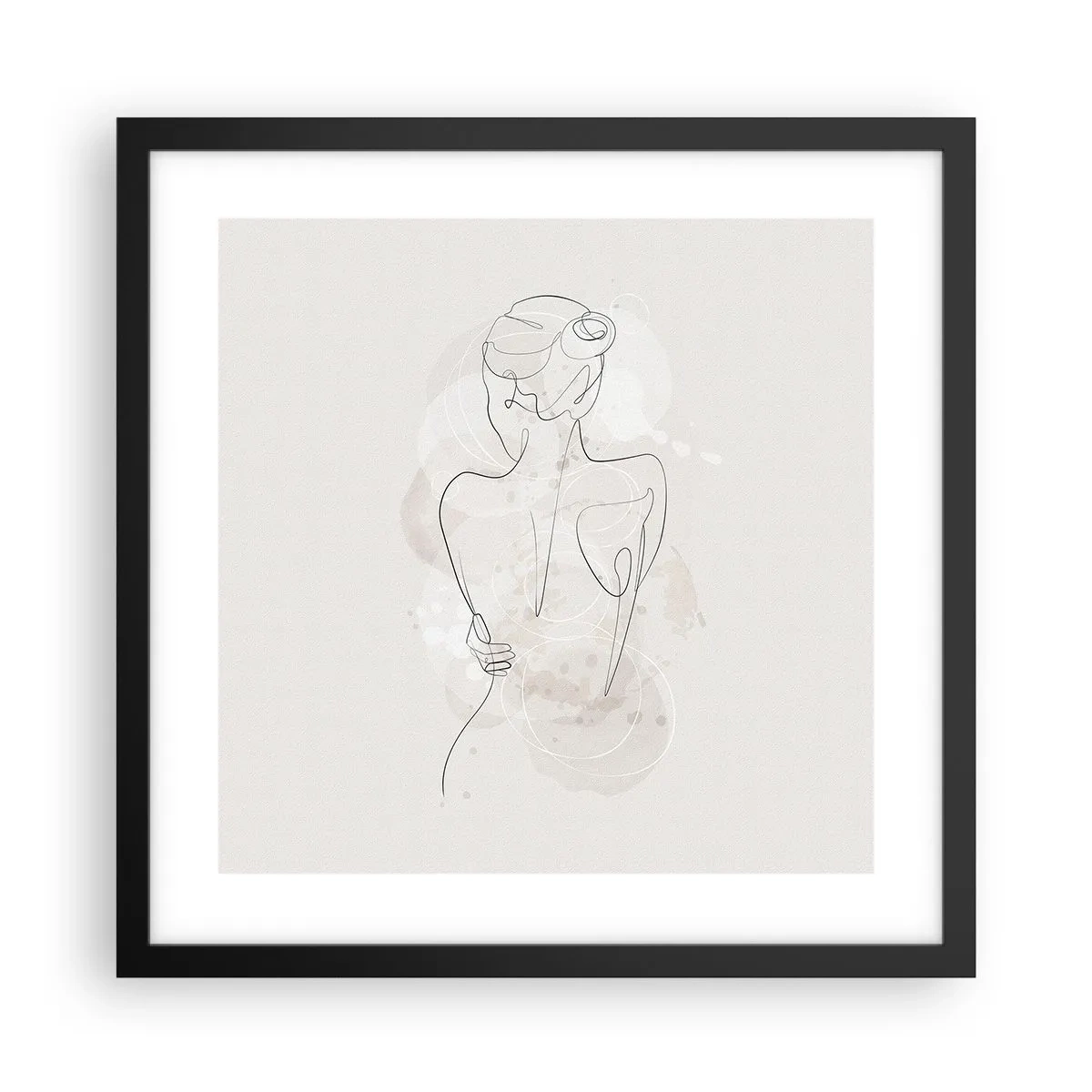 Affiche dans un cadre noir - Poster - Comme un instrument sensible - 40x40 cm