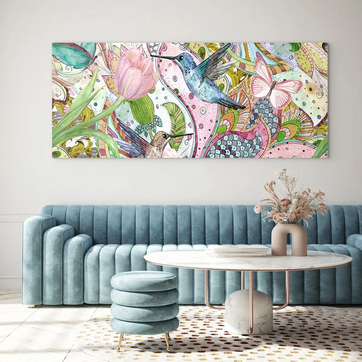 Impression sur verre - Image sur verre - Empêtré dans les vignes - 100x40 cm