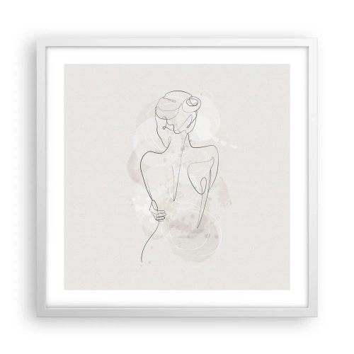 Affiche dans un cadre blanc - Poster - Comme un instrument sensible - 50x50 cm