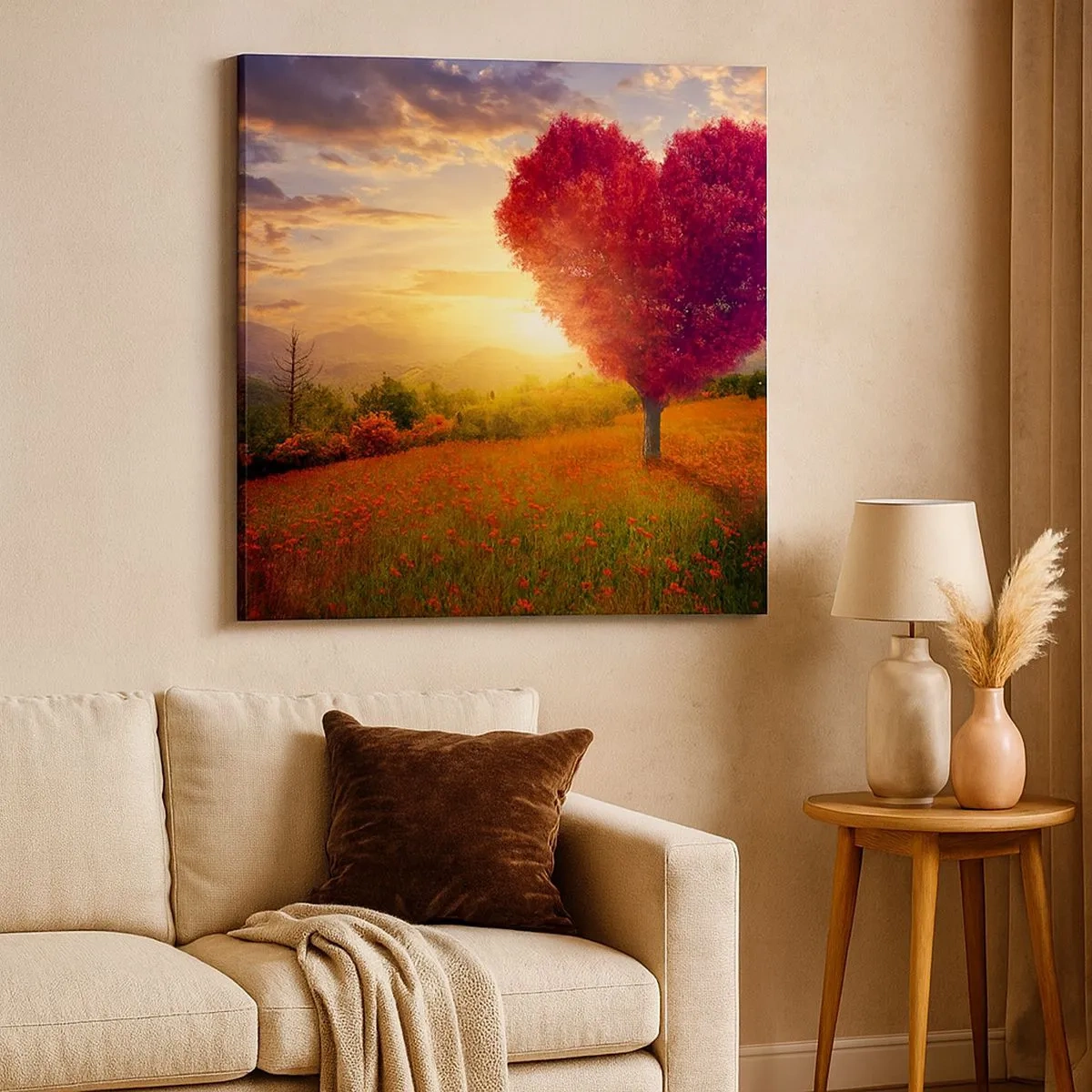 Impression sur toile - Image sur toile - Touche le cœur - 30x30 cm