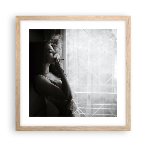 Affiche dans un chêne clair - Poster - Vous sentez-vous libre ? - 40x40 cm