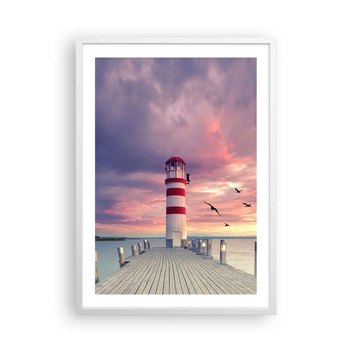 Affiche dans un cadre blanc - Poster - C'est l'heure d'aller au port - 50x70 cm