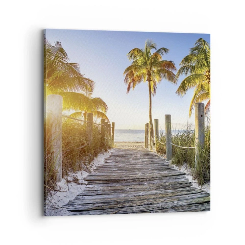 Impression sur toile - Image sur toile - Directement au paradis - 70x70 cm