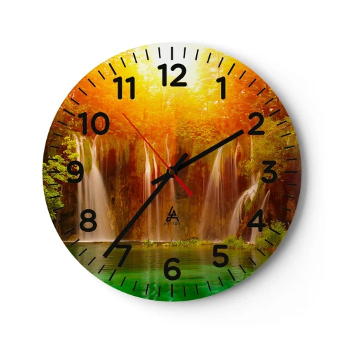 Horloge murale - Pendule murale - Au soleil et à l'ombre - 30x30 cm
