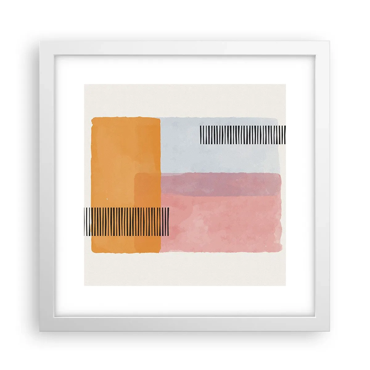 Affiche dans un cadre blanc - Poster - D'un coin à l'autre - 30x30 cm