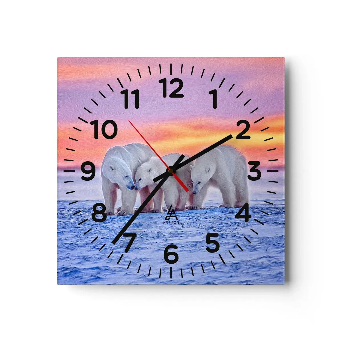 Horloge murale - Pendule murale - La chaleur familiale suffit - 30x30 cm