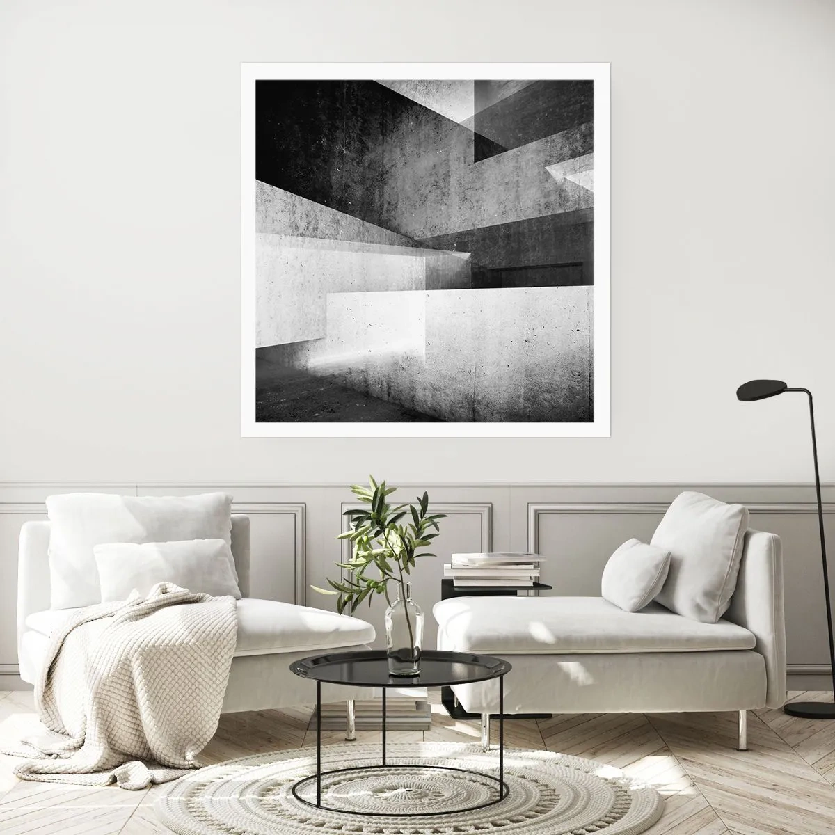 Affiche - Poster - Structure de l'espace - 60x60 cm