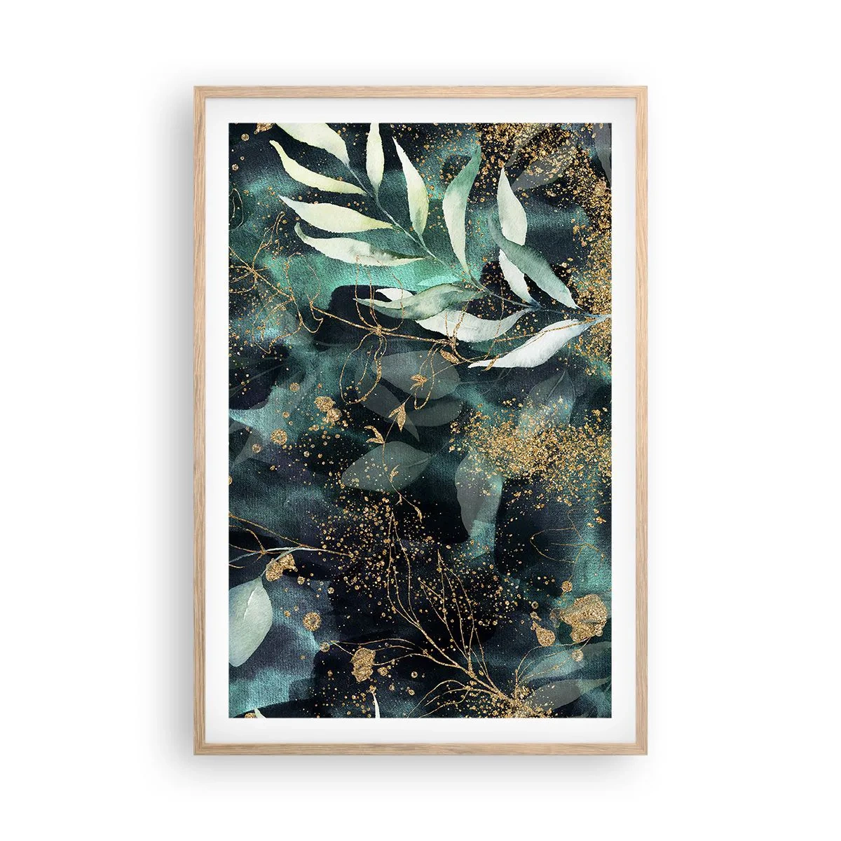 Affiche dans un chêne clair - Poster - Jardin magique - 61x91 cm