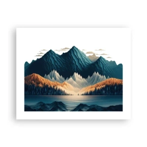 Affiche - Poster - Paysage de montagne parfait - 50x40 cm