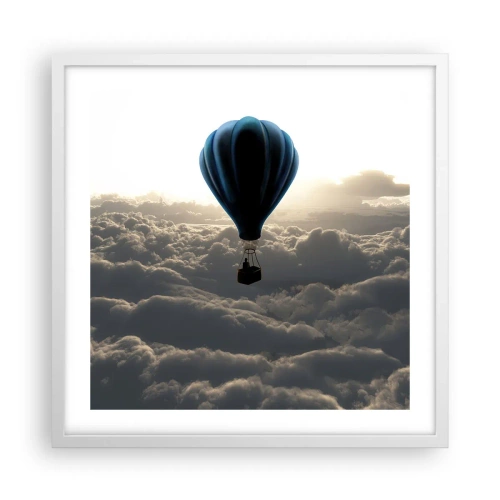 Affiche dans un cadre blanc - Poster - Un vagabond au dessus des nuages - 50x50 cm