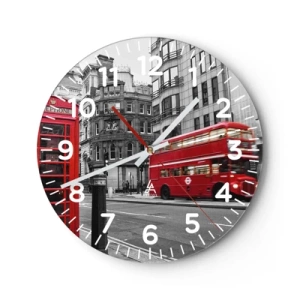 Horloge murale - Pendule murale - Le plus rouge d'Europe - 40x40 cm