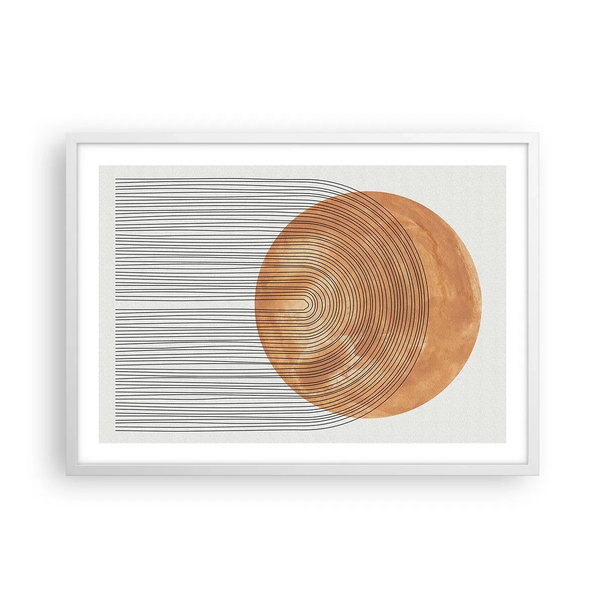 Affiche dans un cadre blanc - Poster - Composition solaire - 70x50 cm