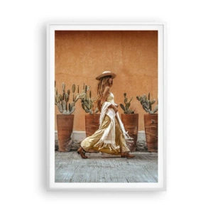 Affiche dans un cadre blanc - Poster - Style hippie - 70x100 cm