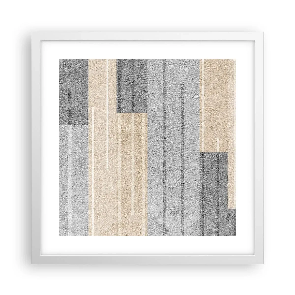 Affiche dans un cadre blanc - Poster - Composition : se tenir droit - 40x40 cm